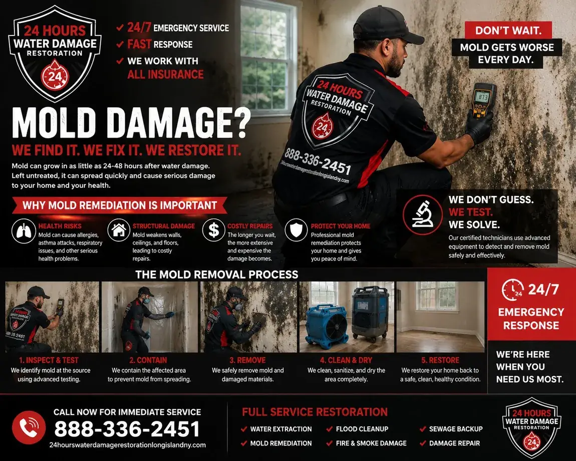 Water damage restoration poster