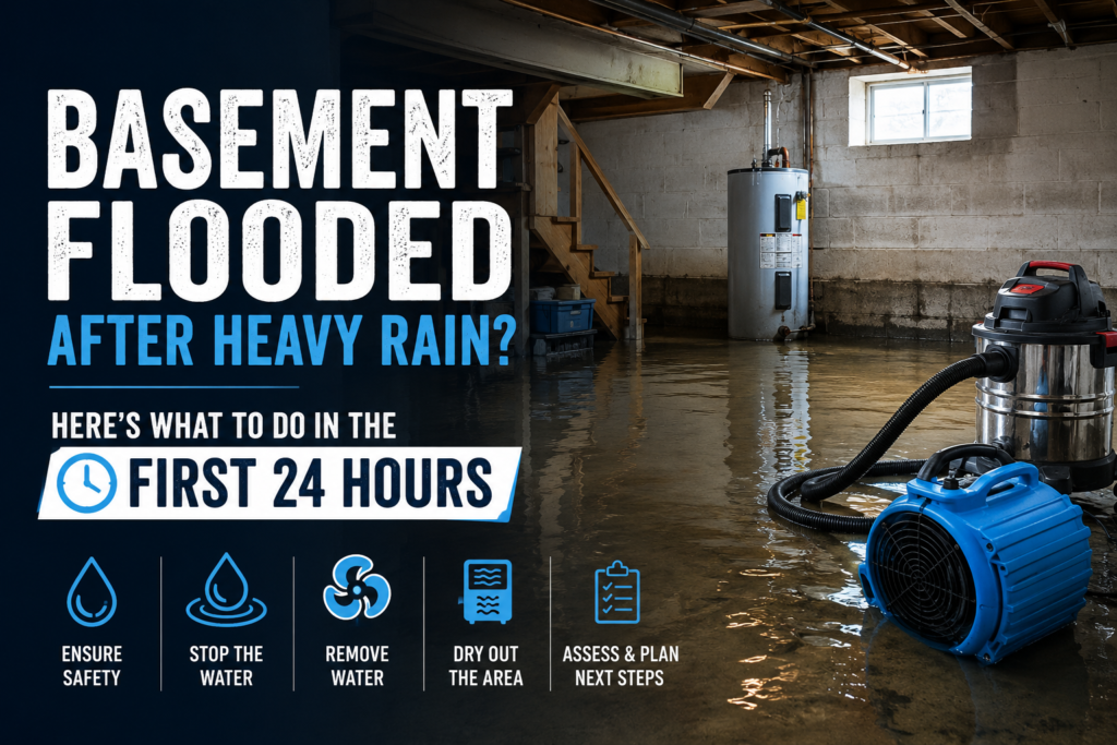 Flooded basement cleanup guide